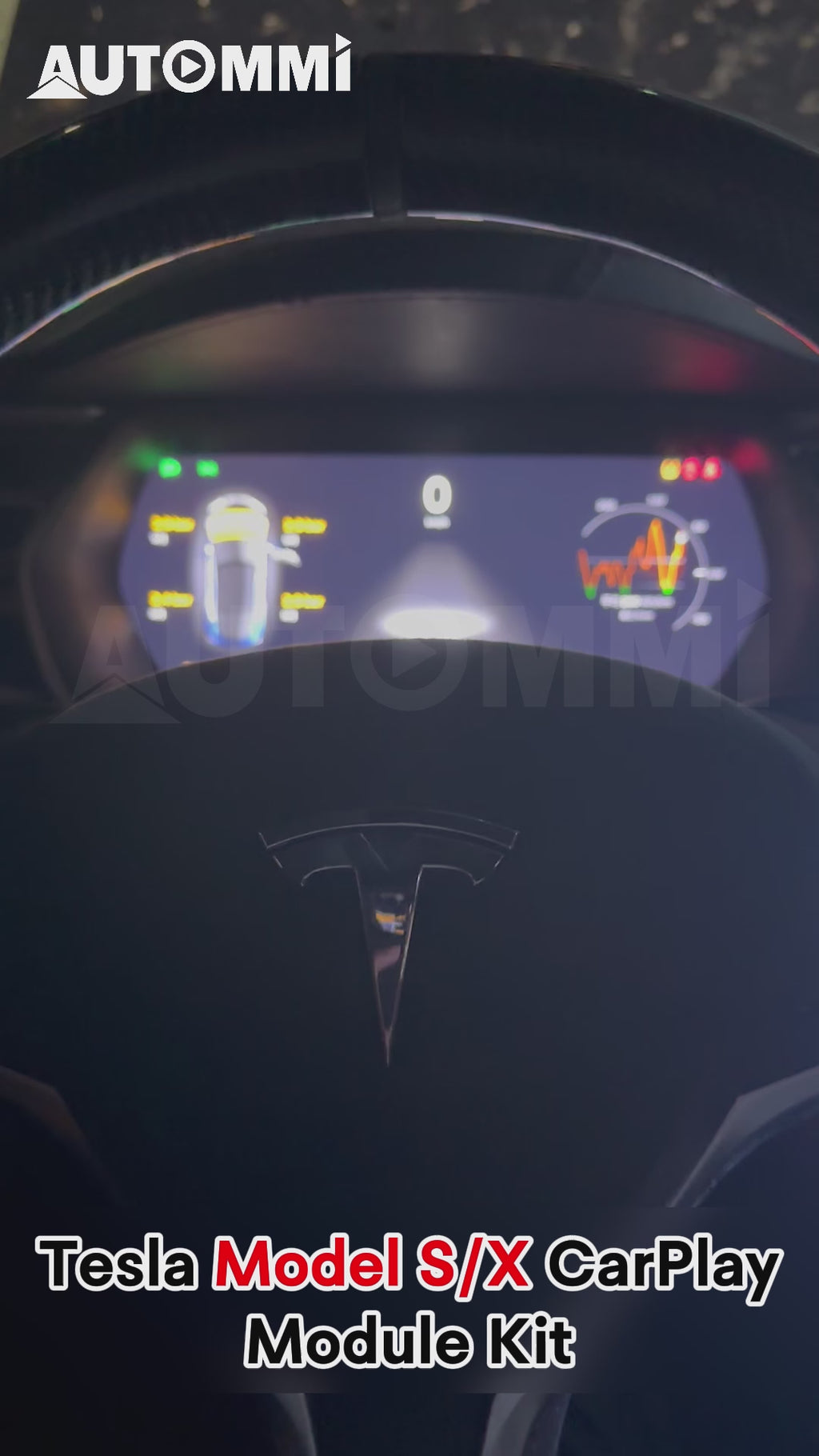 AutoMMI 2014-2021 Tesla Model S Model X Head Units Wireless Apple CarPlay &amp; Android Auto Module integration kit