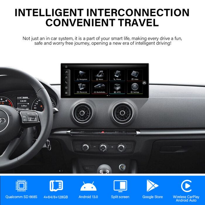 2014-2019 Audi A3 Q3 12.3" 14.9" Ultra-thin Qualcomm Android Touch Screen gps navigation - Image 5