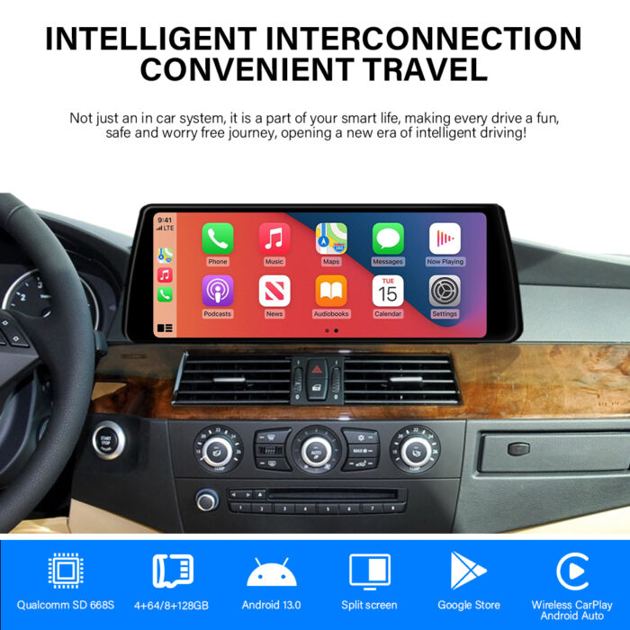 BMW CIC E60 12.3" 14.9" Ultra-thin Qualcomm Android Touch Screen gps navigation - Image 4