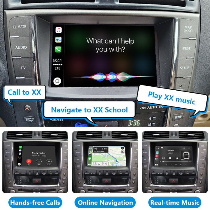 IS F Auto Electronics Wireless Apple Carplay Android Auto Navigation & GPS for Lexus Auto Integration Kits 2006-2010 - Image 3