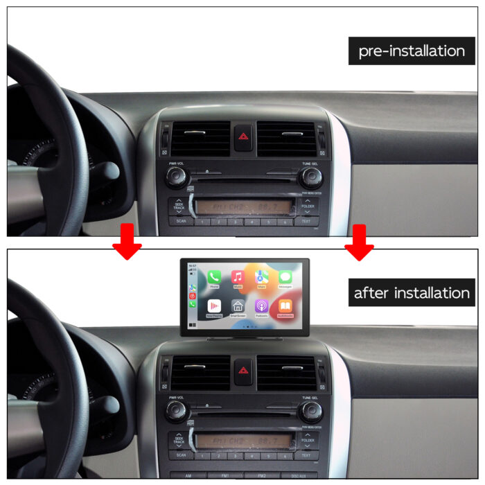10.1 Inch Apple Carplay Screen Built-in GPS Reversing Aid MP3/MP4 Players Handsfree Split Screen - Image 2