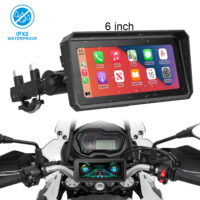 6 Inch Display Dual Camera Motorbike Tyre Pressure Temperature Monitoring Waterproof Dustproof IPS Dashboard GPS Stereo Front