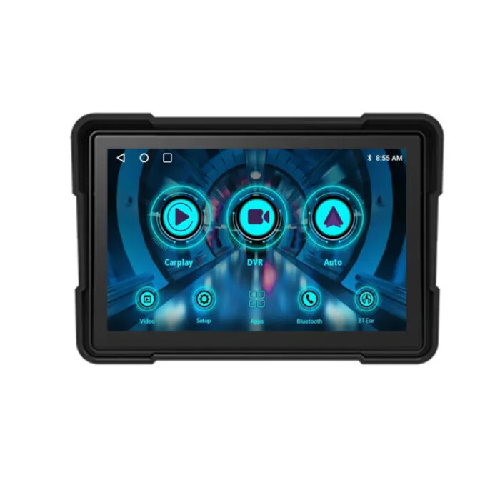 Motorcycle 5 Inch Wireless apple Carplay Android Auto GPS Dashcam Moto Touch Screen with Waterproof IPX8 Vintage Motorbike