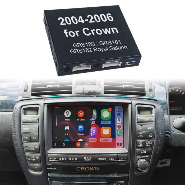 Crown GRS180 GRS181 GRS182 Royal Saloon Wireless Apple CarPlay and Android Auto Integration Kits Car Dvd Player for Toyota Car