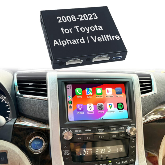 Alphard Vellfire OEM Head Units Wireless Apple CarPlay and Android Auto Integration Kits Car Dvd Player for 2008-2023 Toyota Car