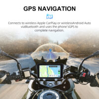 Motorcycle 5 Inch Wireless apple Carplay Android Auto GPS Dashcam Moto Touch Screen with Waterproof IPX8 Vintage Motorbike (Copy) - Image 3