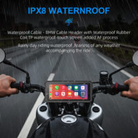 6 Inch Display Dual Camera Motorbike Tyre Pressure Temperature Monitoring Waterproof Dustproof IPS Dashboard GPS Stereo Front - Image 4