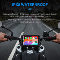 Motorcycle 5 Inch Wireless apple Carplay Android Auto GPS Dashcam Moto Touch Screen with Waterproof IPX8 Vintage Motorbike (Copy) - Image 4