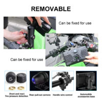 6 Inch Display Dual Camera Motorbike Tyre Pressure Temperature Monitoring Waterproof Dustproof IPS Dashboard GPS Stereo Front - Image 7