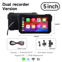 Motorcycle 5 Inch Wireless apple Carplay Android Auto GPS Dashcam Moto Touch Screen with Waterproof IPX8 Vintage Motorbike (Copy) - Image 8