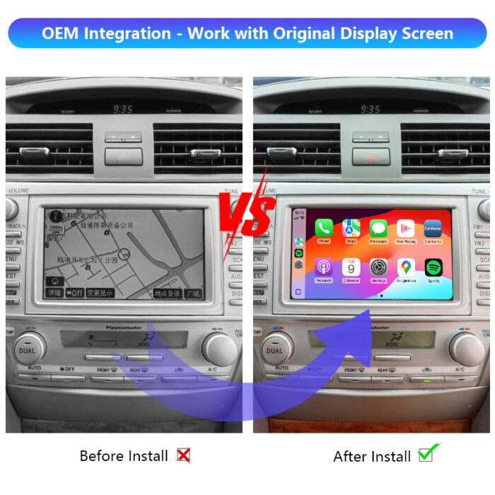 CAMRY Car Radio Wireless Apple Carplay and Android Auto Integration Kits Car Dvd Player for 2006-2013 toyota camry Car - Image 3