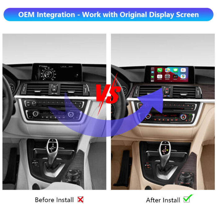 Autommi Wireless Apple CarPlay Android Auto Integration Kit for BMW CIC NBT CCC EVO Original Screen - Image 2