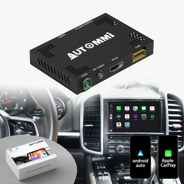 Autommi Wireless Apple CarPlay Android Auto Integration Kit for Porsche PCM3.0/PCM3.1/PCM4.0/CDR3.1 Original Screen