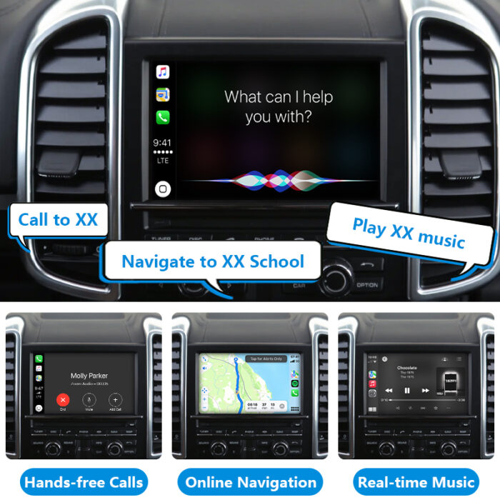 Autommi Wireless Apple CarPlay Android Auto Integration Kit for Porsche PCM3.0/PCM3.1/PCM4.0/CDR3.1 Original Screen - Image 3