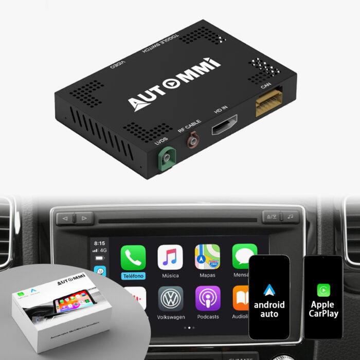 Autommi Wireless Apple CarPlay Android Auto Integration Kit for Volkswagen touareg 6.5/touareg 8/Golf/Phaeton Original Screen