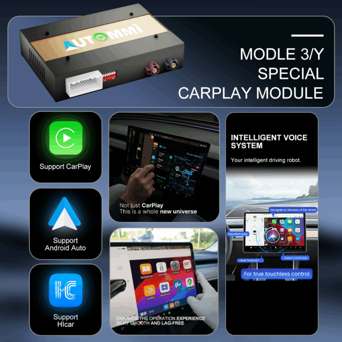Tesla Model 3/Y Wireless Apple CarPlay Android Auto Integration kit Upgrade for 2017-2025 Tesla Original Screen - Image 2