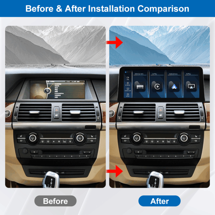 10.25"/12.3" Car Multimedia Touch Screen for BMW 5 Series E60 E61 E63 E90 E91 E92 CIC System Wireless CarPlay Android Auto - Image 2