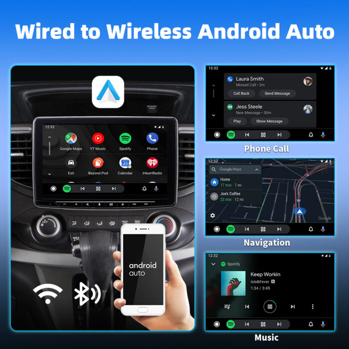 Autommi 2025 New Portable Wireless Carplay Android Auto Smart Box Carplay System Car Universal Carplay Dongle Wireless Adapter - Image 5