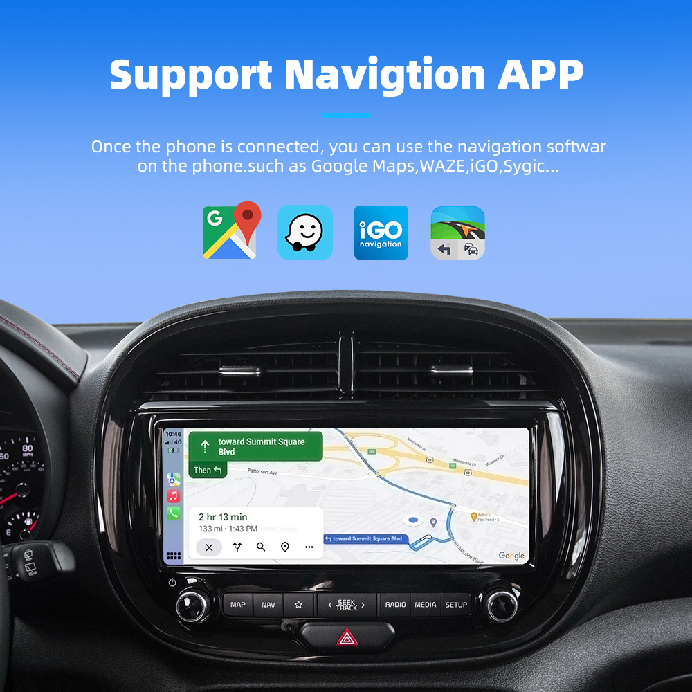 Autommi Factory Wholesale Wireless Carplay Adapter Android Auto Portable 2 in 1 Smart Dongle Plug and Play AI BOX for Cars - Image 2
