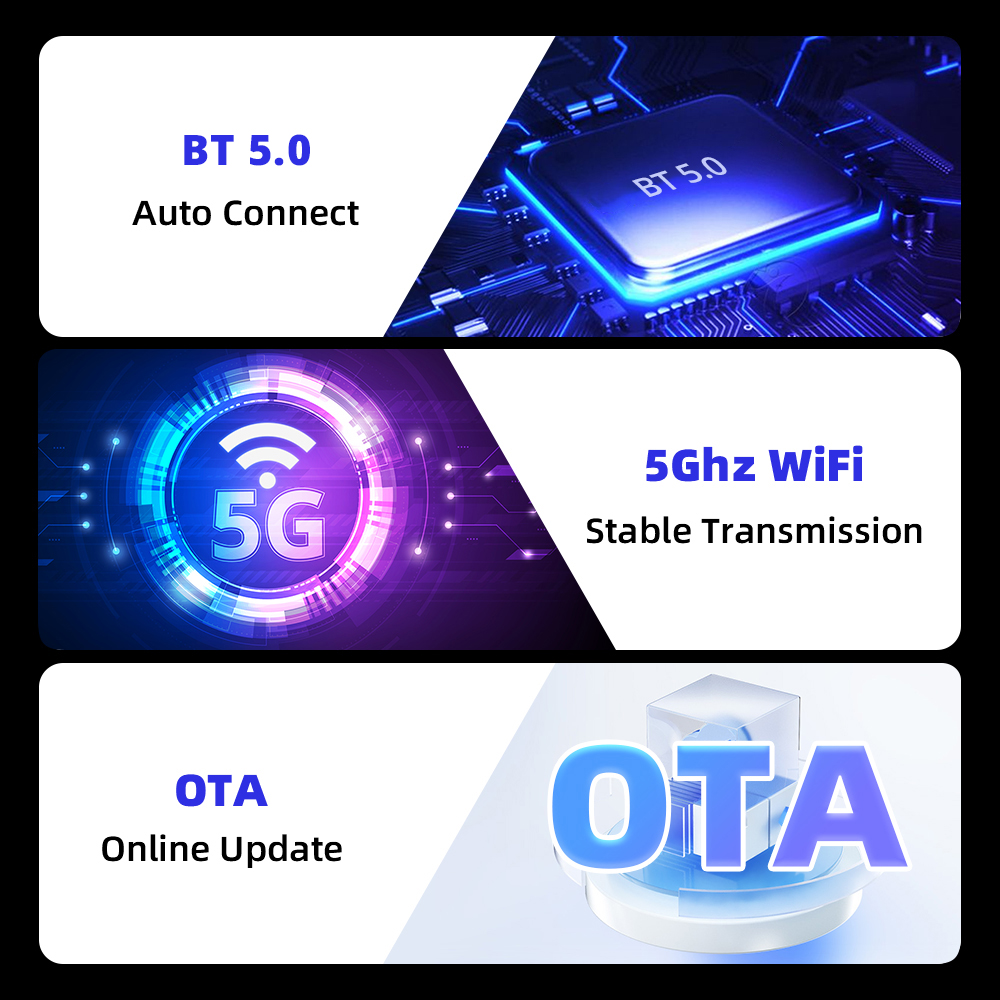 Autommi Manufacturing Wireless Carplay Adapter Dual Connector Smart Carplay Ai Box Support Wireless Carplay Android Auto 2 in 1 - Image 4