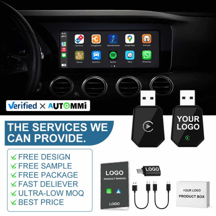 AUTOMMI 2In1 Wireless Dongle Apple CarPlay Android Auto USB Wired to Wireless Adapter for Original Wire CarPlay - Image 3