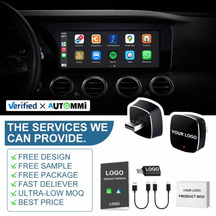 2 in 1 Wireless Carplay Adapter & Android Auto Dongle Mini Plus Work IPHONE with USB Type a c Connector for car - Image 2
