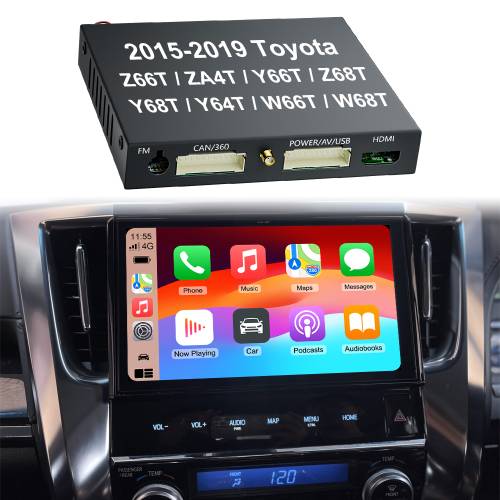 Toyota Z66T/ZA4T/Y66T/Z68T /Y68T/Y64T/W66T/W68T OEM head units wireless Apple CarPlay & Android Auto integration kits