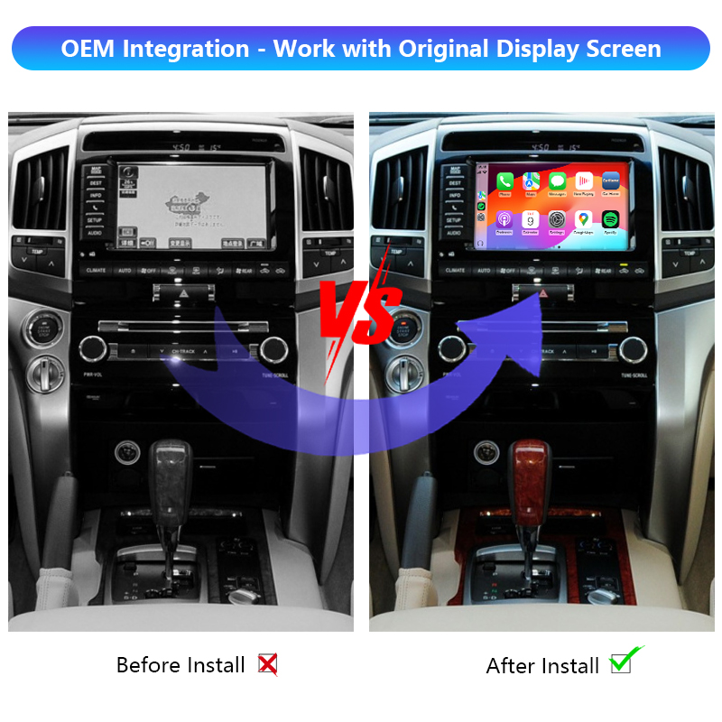 2007-2021 Toyota Land cruiser LC200 Wireless Apple CarPlay & Android Auto Integration Kits - Image 2
