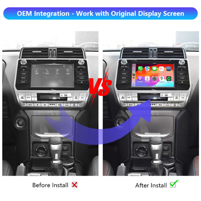 2018-2019 Prado Auto Integration Kits Wireless Apple CarPlay Android Auto Gps Navigation Auto Electronics for Toyota Car DVD Player - Image 2