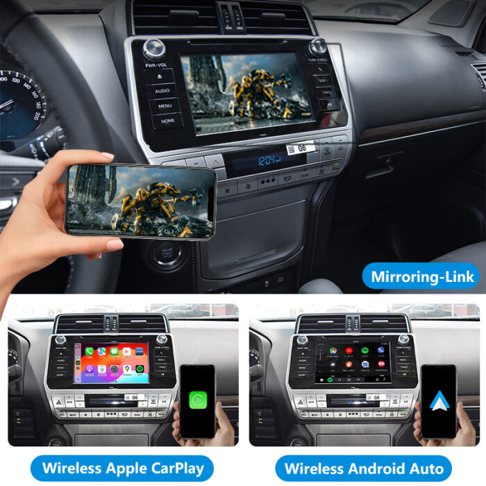 2018-2019 Prado Auto Integration Kits Wireless Apple CarPlay Android Auto Gps Navigation Auto Electronics for Toyota Car DVD Player - Image 4