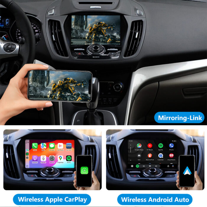 Explorer Escape Focus SYNC2 Auto Electronics Wireless CarPlay and Android Auto Integration for Ford OEM Retrofit Kit 2013 - 2016 - Image 5