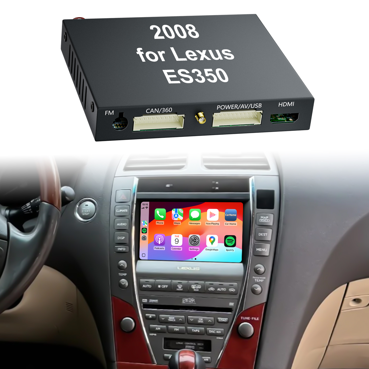 2008 Lexus ES350 OEM Head Units Wireless Apple CarPlay & Android Auto Module Integration Kits