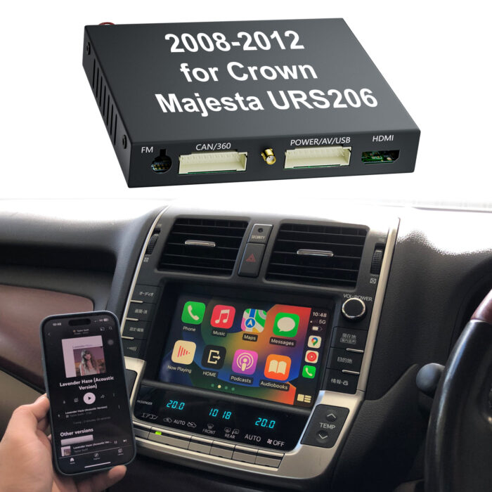 Crown Auto Electronics Majesta URS206 Wireless Apple CarPlay Android Auto Integration Kits Car DVD Player for 2008-2012 Toyota