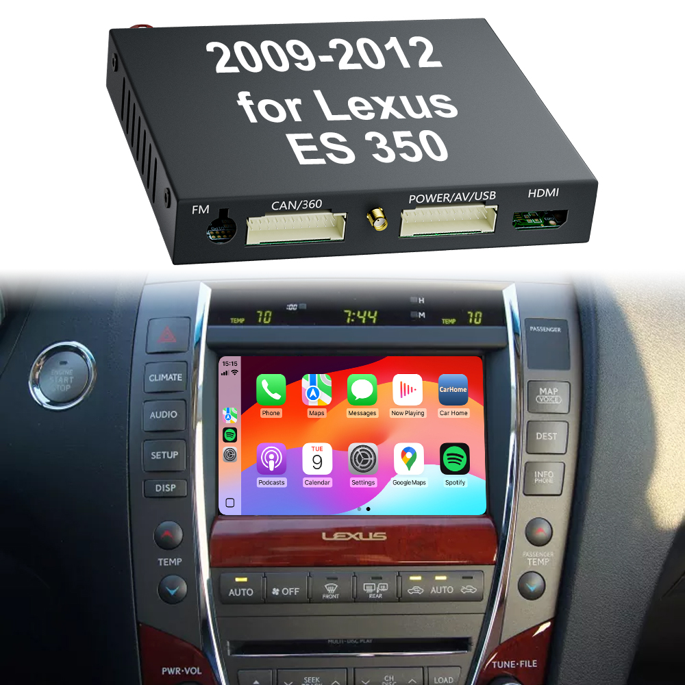 Autommi 2009-2012 Lexus ES350 OEM Head Units Wireless Apple CarPlay & Android Auto Integration Kits