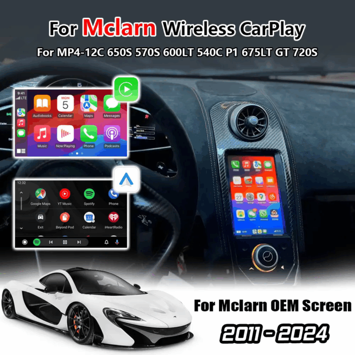 12C 650S 625C 675LT 570S 540C 600LT GT Auto Electronics Wireless CarPlay Android Auto Interface Module Box for McLaren