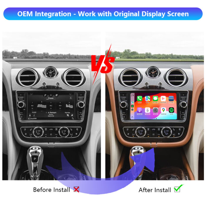 Bentayga Auto Electronics Wireless CarPlay Adapter Android Auto Interface Module Box for 2016 - 2019 Bentley Integration Kits - Image 2