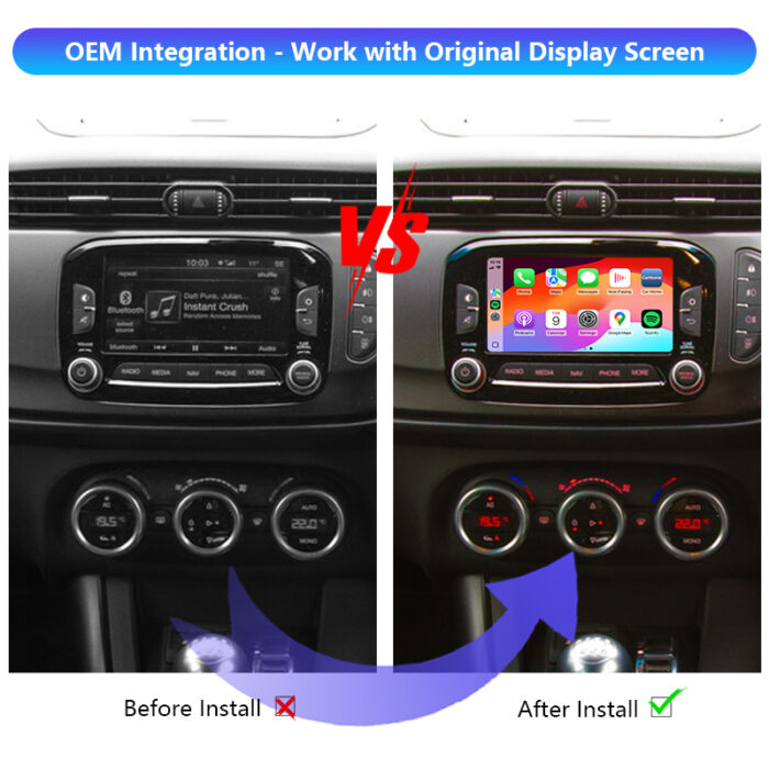 Glulietta Auto Electronics OEM Retrofit Kit Wireless CarPlay Android Auto Interface Module Box for Alfa Romeo - Image 3