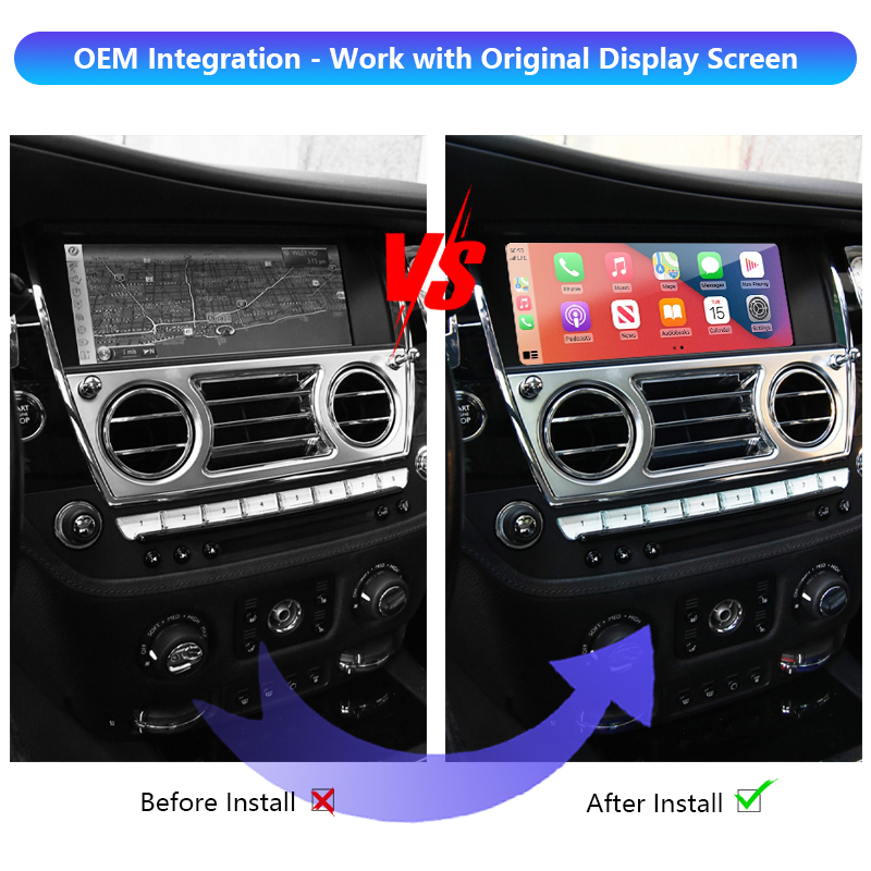 Gusto Auto Electronics Upgrade Wireless CarPlay Adapter Android Auto Interface Module Box for 2015 - 2018 Rolls-Royce - Image 2