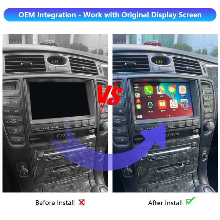 Crown Auto Electronics GRS184 OEM Head Units Wireless Apple CarPlay Android Auto Integration Kits Car DVD Player for Toyota Car - Image 2