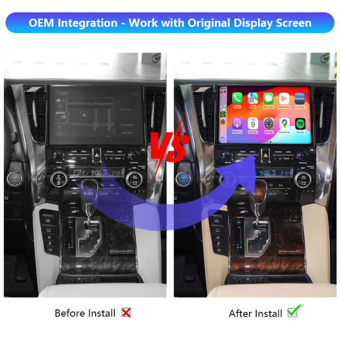 2020-2022 Elfa Original Head Units Wireless Apple CarPlay and Android Auto Integration Kit Auto Electronics for Toyota  Car - Image 3