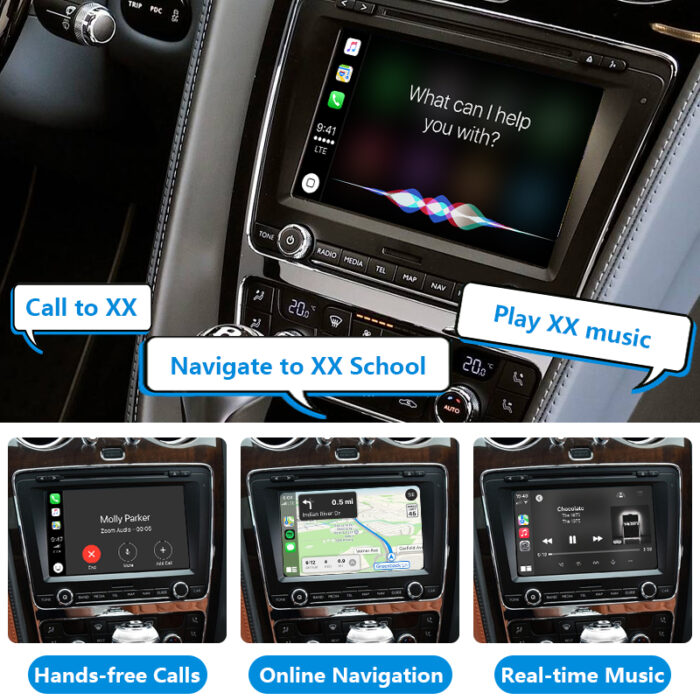 Flying Auto Electronics Wireless CarPlay Adapter Android Auto Interface Module Box for 2012 - 2019 Bentley Auto Integration Kits - Image 3