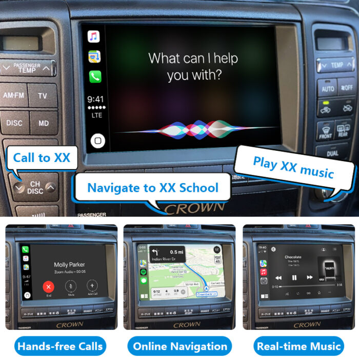 Crown Auto Electronics GRS184 OEM Head Units Wireless Apple CarPlay Android Auto Integration Kits Car DVD Player for Toyota Car - Image 3