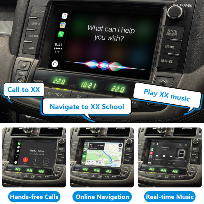 Crown Hybrid GWS204 OEM Head Units Wireless Apple CarPlay and Android Auto Integration Kits Car DVD Player for 2008-2012 Toyota - Image 4