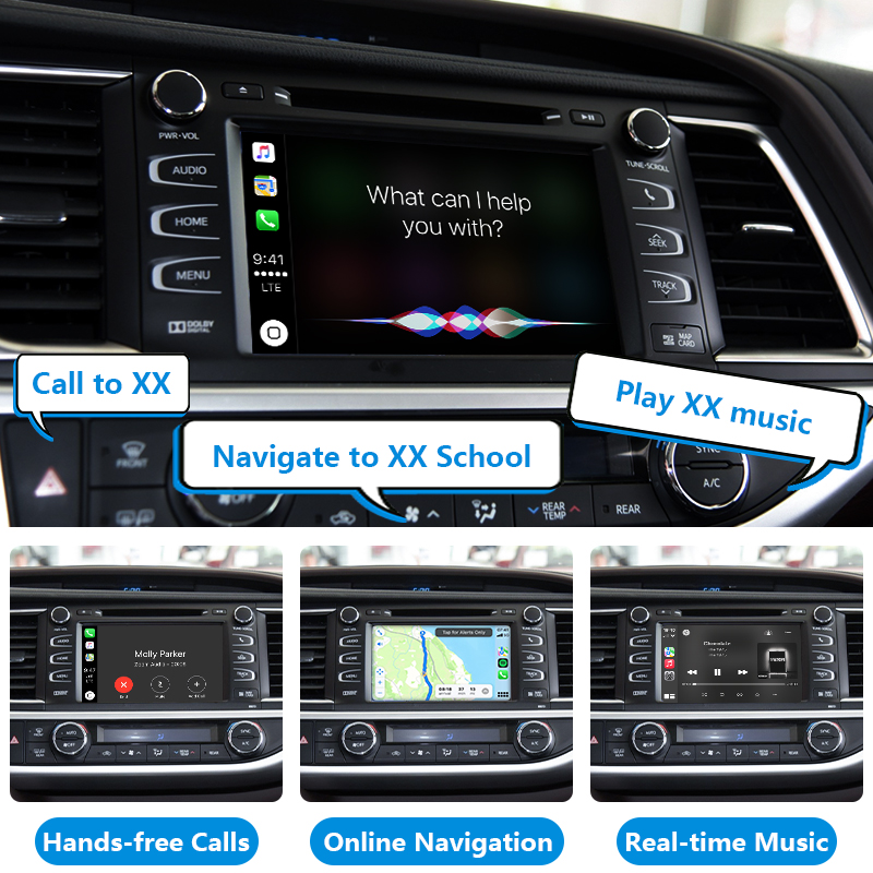2015-2019 Toyota Kluger Original Head Units Wireless Apple CarPlay and Android Auto Integration Kits - Image 3
