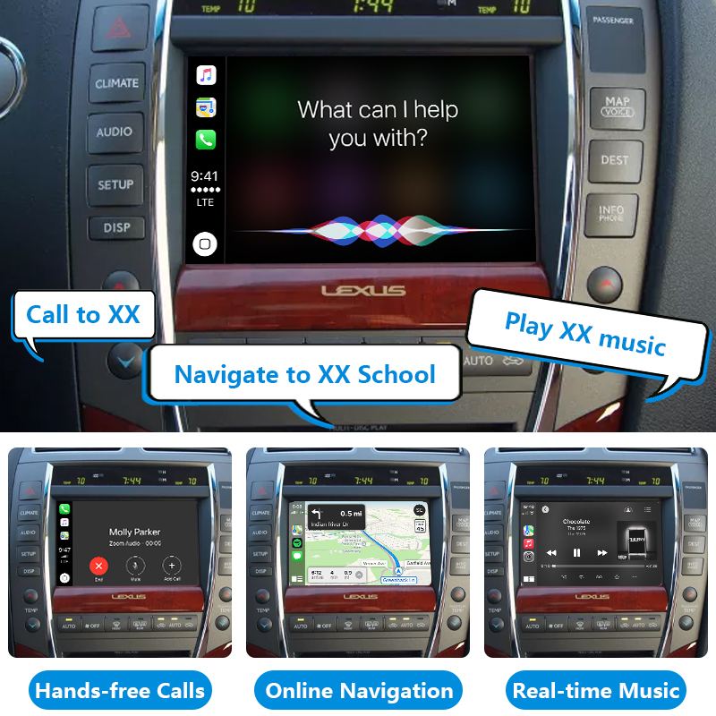 Autommi 2009-2012 Lexus ES350 OEM Head Units Wireless Apple CarPlay & Android Auto Integration Kits - Image 3