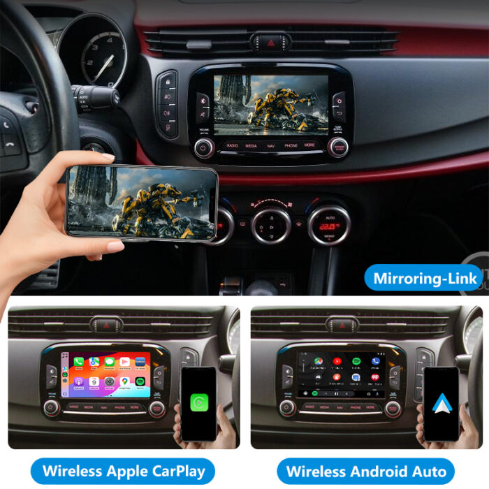 Glulietta Auto Electronics OEM Retrofit Kit Wireless CarPlay Android Auto Interface Module Box for Alfa Romeo - Image 2