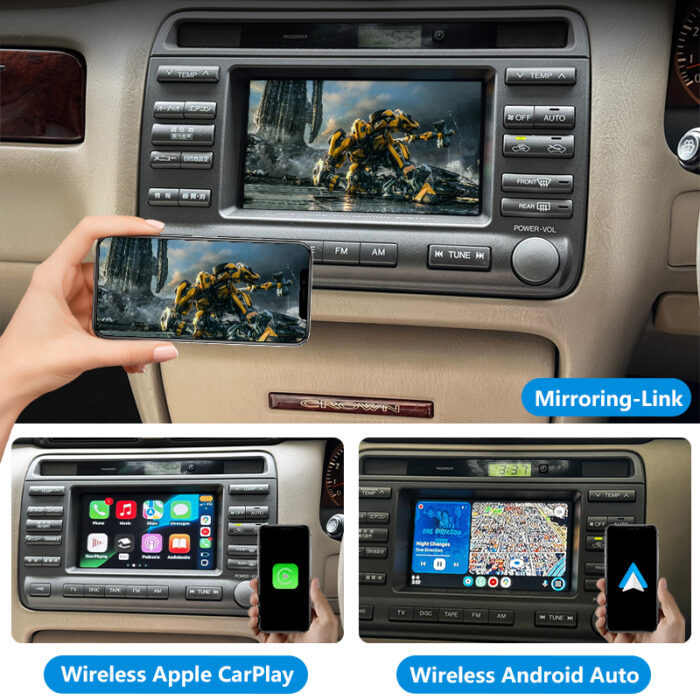 Crown JZS 171/175 Original Head Units Wireless Apple CarPlay and Android Auto Integration Kit Auto Electronics for Toyota Car - Image 2
