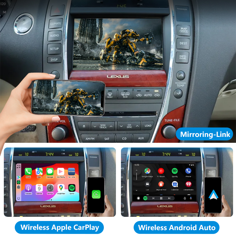 Autommi 2009-2012 Lexus ES350 OEM Head Units Wireless Apple CarPlay & Android Auto Integration Kits - Image 5
