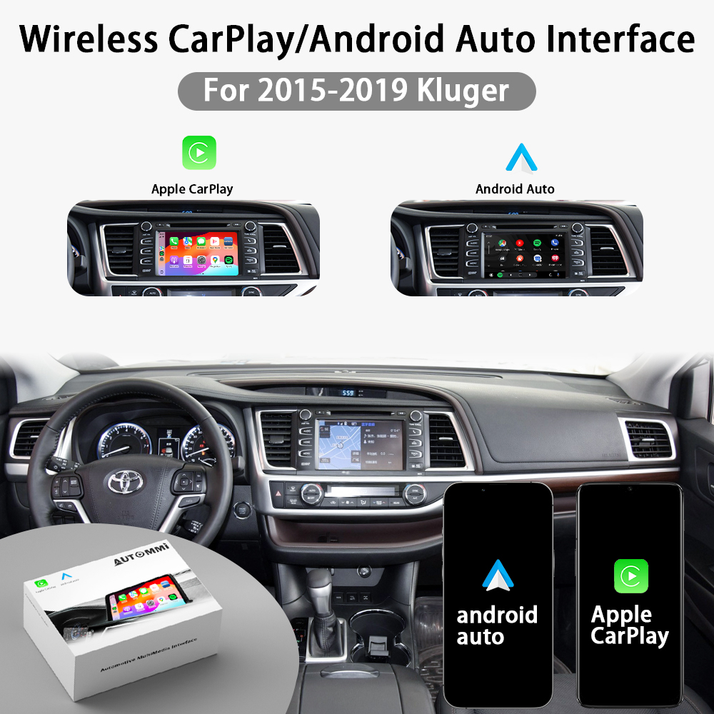 2015-2019 Toyota Kluger Original Head Units Wireless Apple CarPlay and Android Auto Integration Kits - Image 6