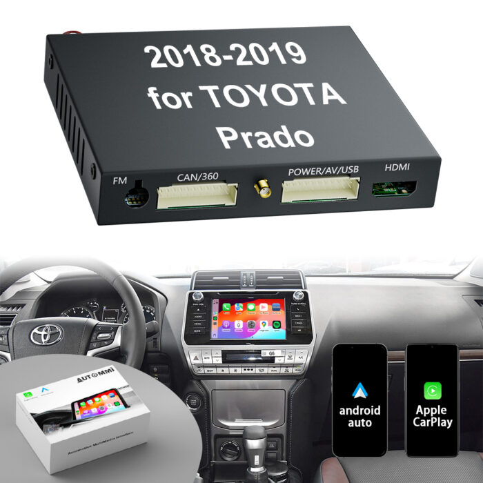 2018-2019 Prado Auto Integration Kits Wireless Apple CarPlay Android Auto Gps Navigation Auto Electronics for Toyota Car DVD Player